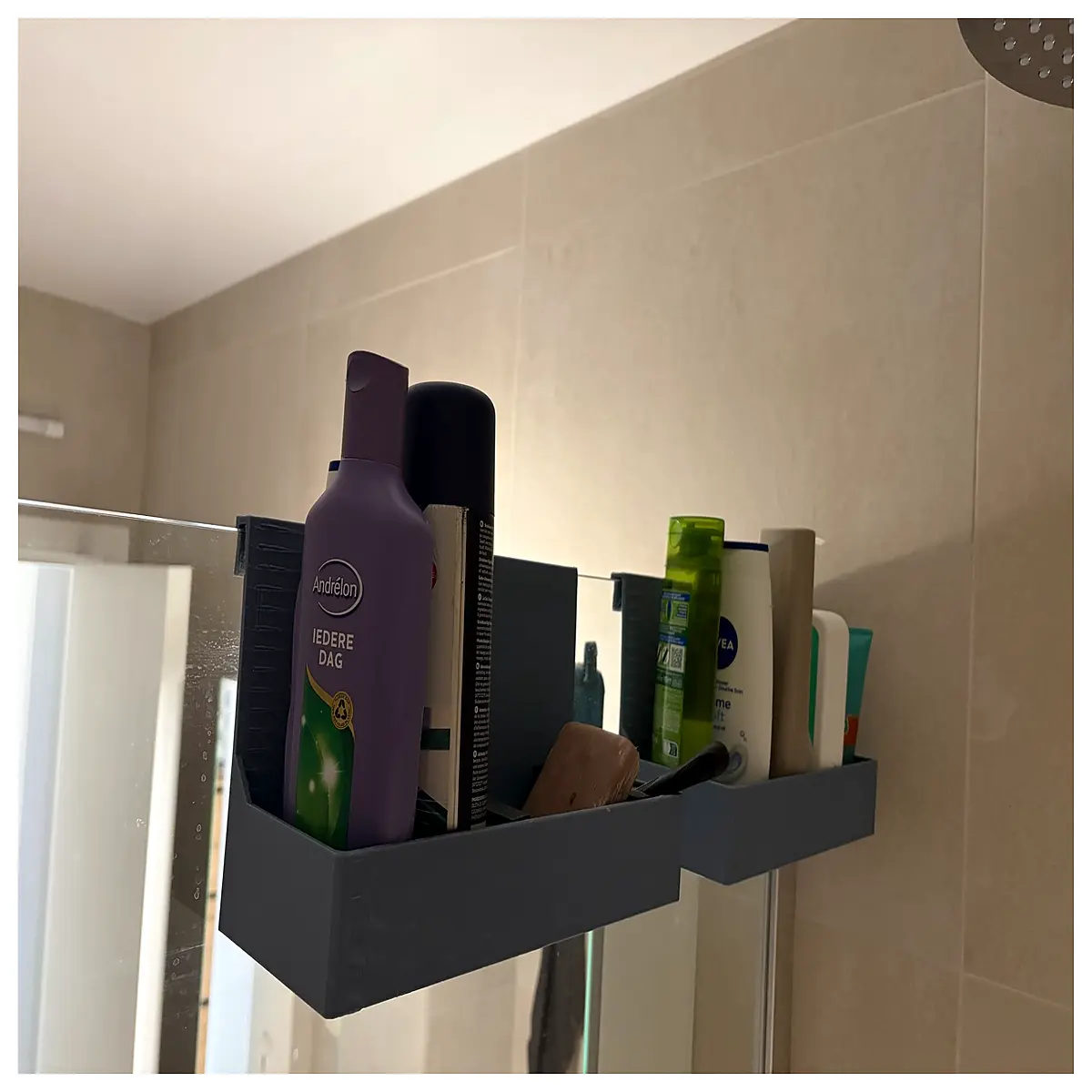 shower caddy for glass door bathroom storage organizer rack