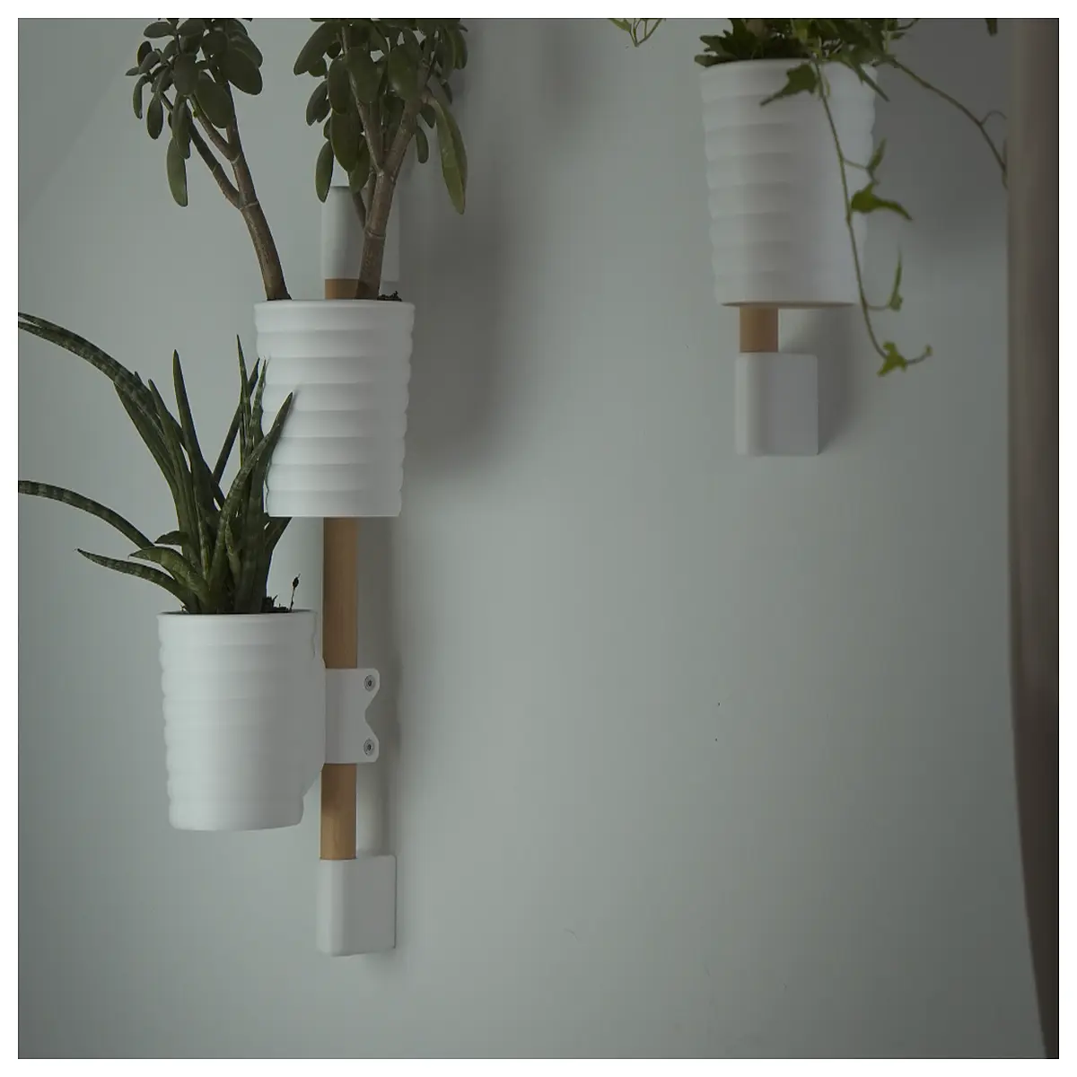 wooden pegboard wall mount plant hanger organizer for indoor outdoor home decor