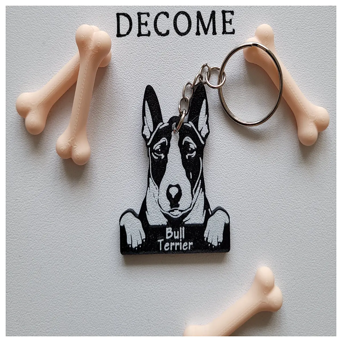 bulldog keychain for men women cute cartoon dog pendant bag charm durable metal alloy pet lover gift