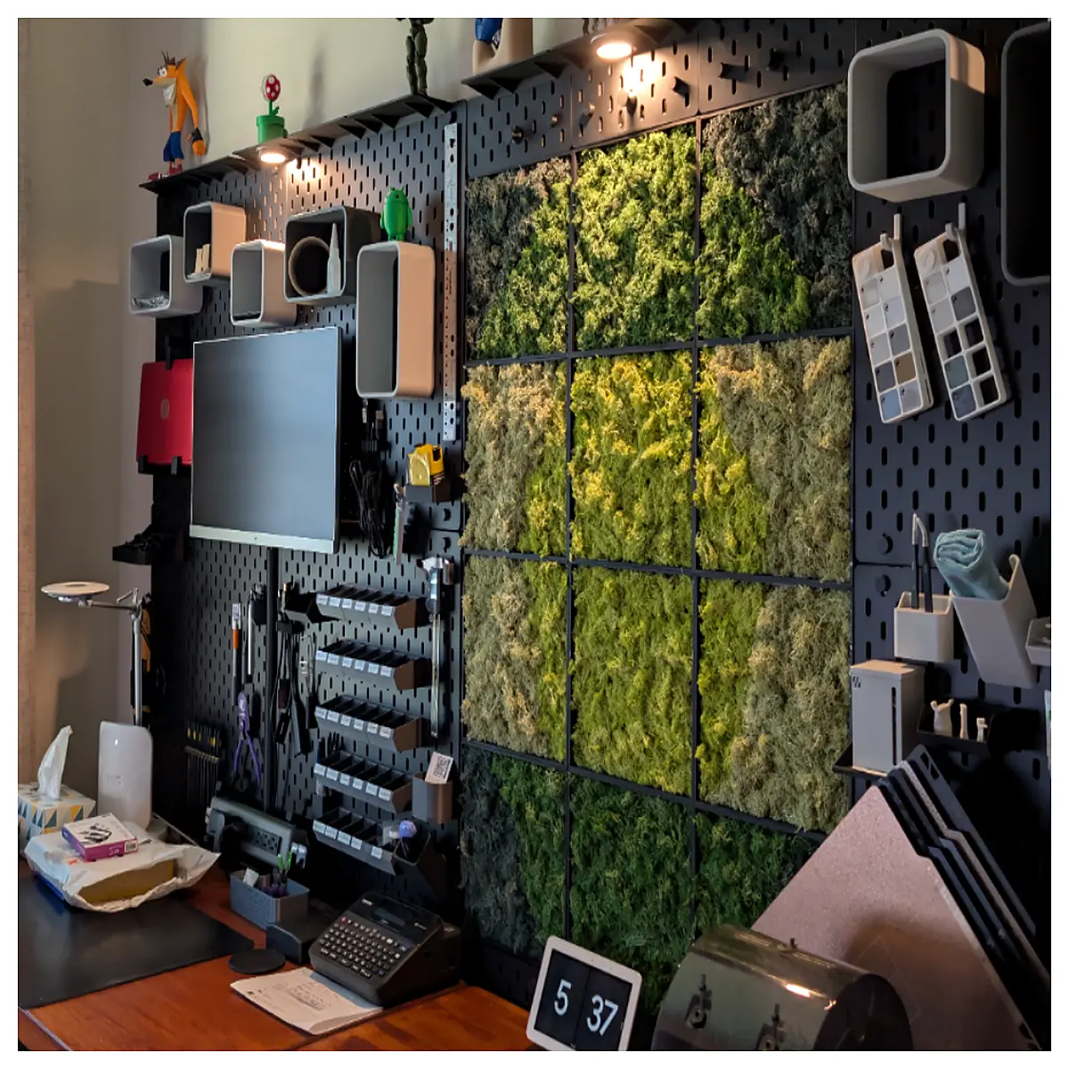 moss wall hidden electrical box cover faux greenery junction box hideout living plant mosaic switch plate biophilic decor outlet shield