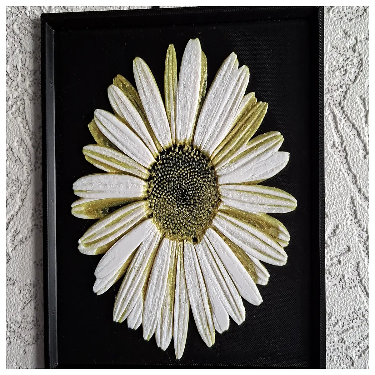 small daisy wall art canvas print 15x15cm farmhouse rustic home decor living room bedroom accent piece