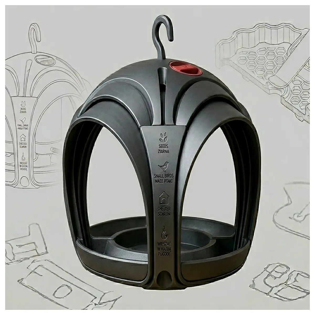 automatic bird feeder with camera seed hopper squirrel proof outdoor garden wildlife feeding station