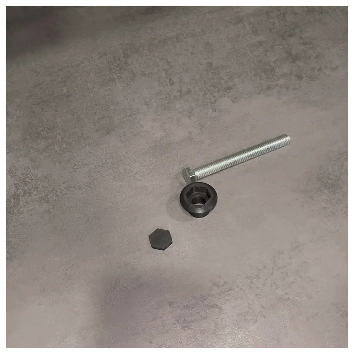 m12 knob bolt square head with snap cover cap for machinery adjustment fastener