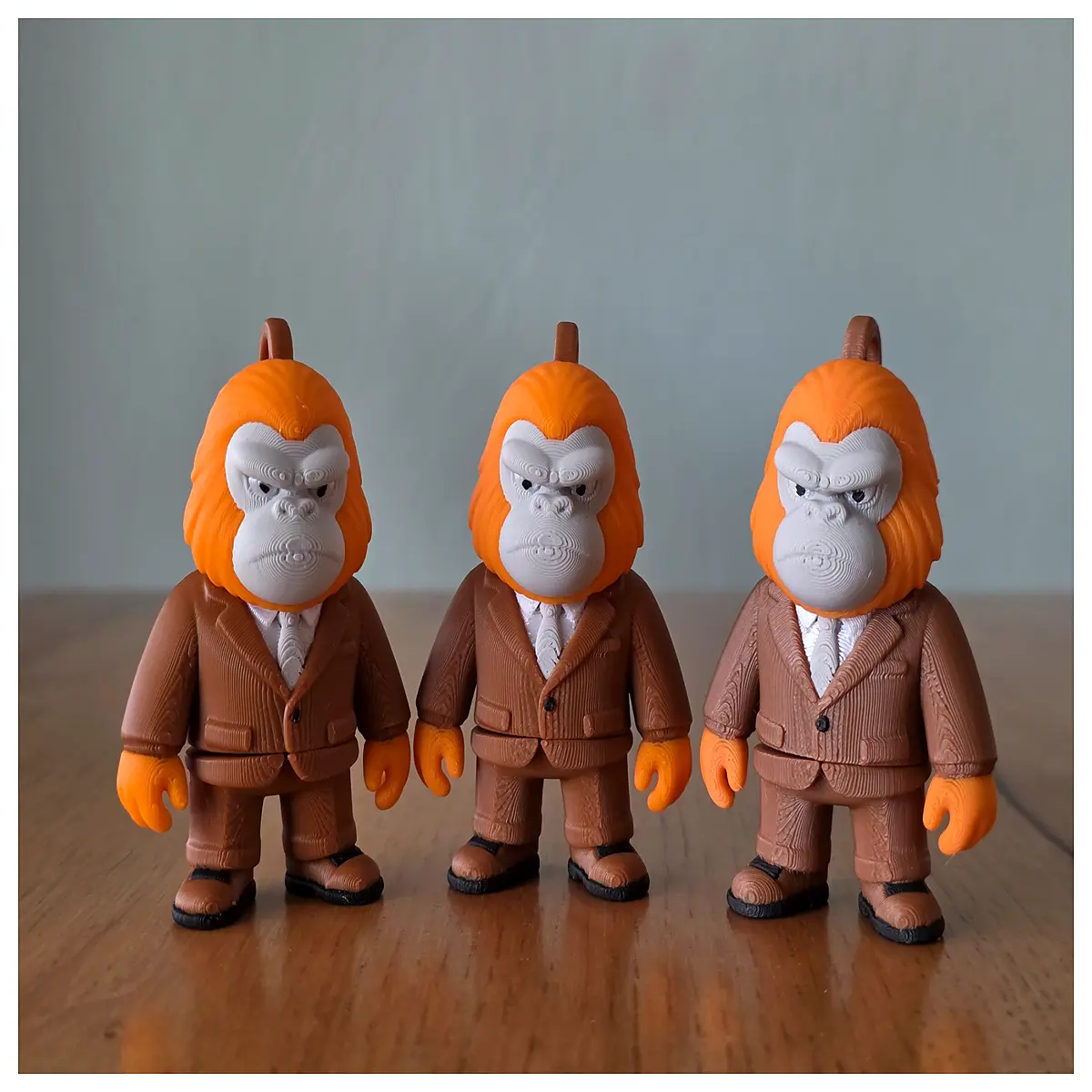 collectible articulated gorilla in suit realistic ape action figure for men desk decor gift