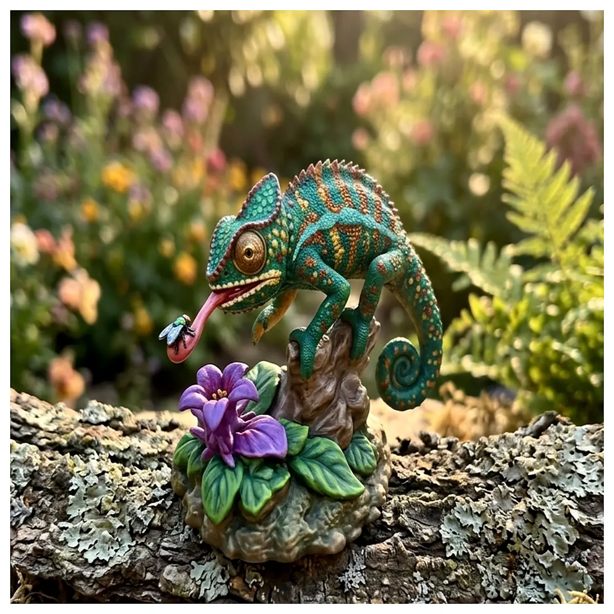 travel chameleon figurine adventure kids educational animal toy