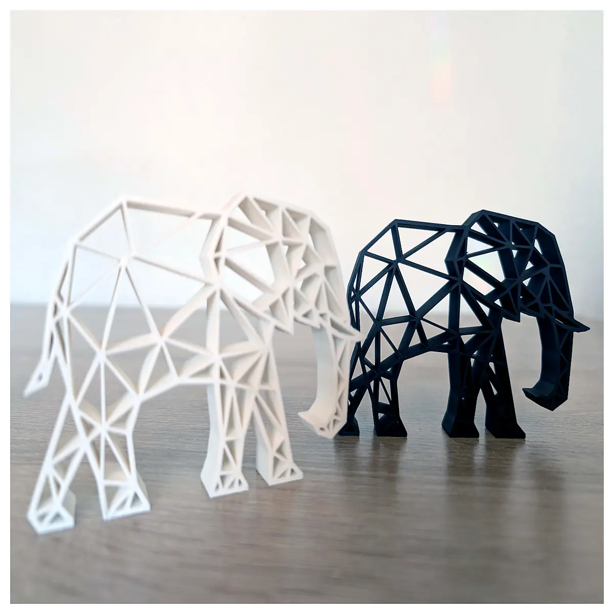 modern elephant geometric line art print minimalist animal wall decor for living room abstract black white sketch poster contemporary home office aest