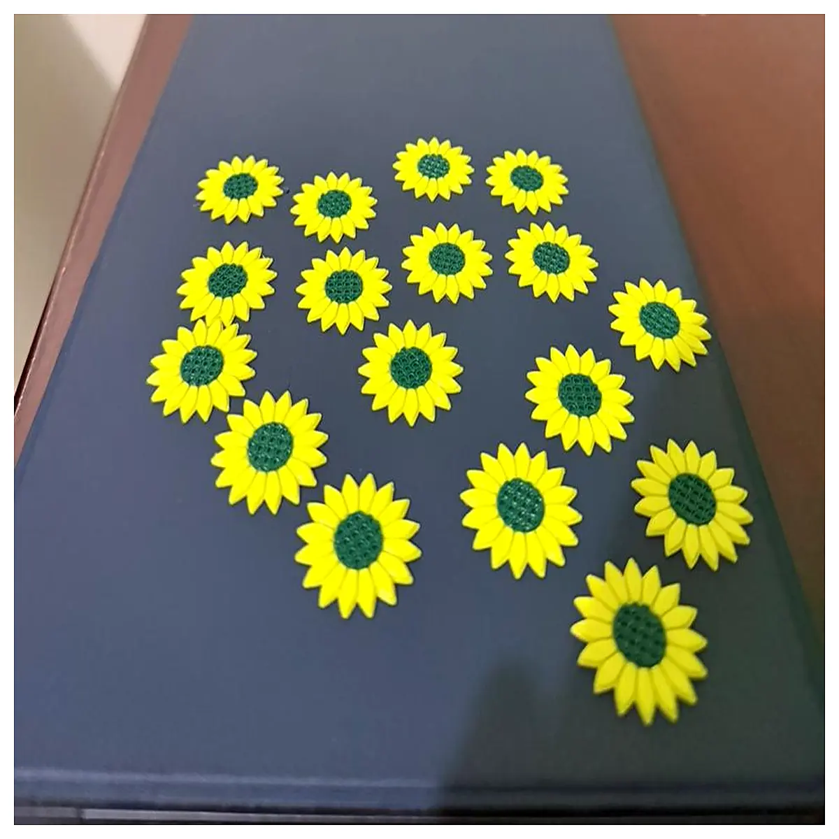 mini sunflower decor for desk small artificial flower arrangement cute yellow floral accent tiny potted plant style ornament