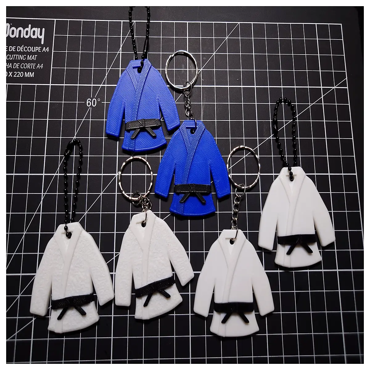 judo gi keychain soft fabric textured martial arts gear accessory practitioners
