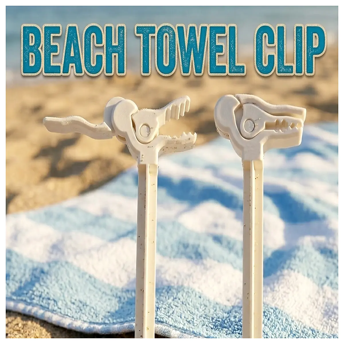 fun beach towel clip design non slip clamp for pool sand vacation accessories