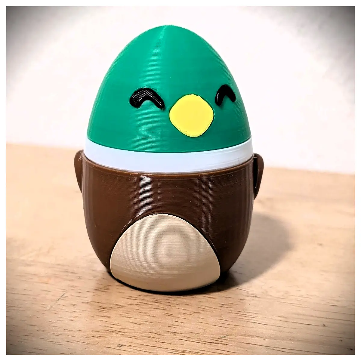 cute chubby duck statue for home decor kawaii plump bird figurine shelf ornament
