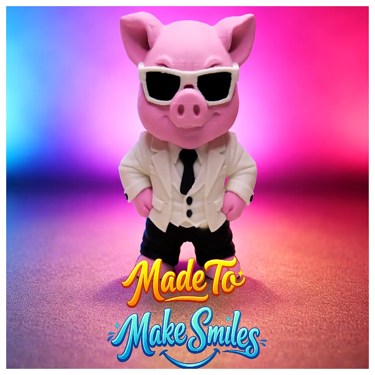 cool pig bacon boss wearing sunglasses funny novelty gift