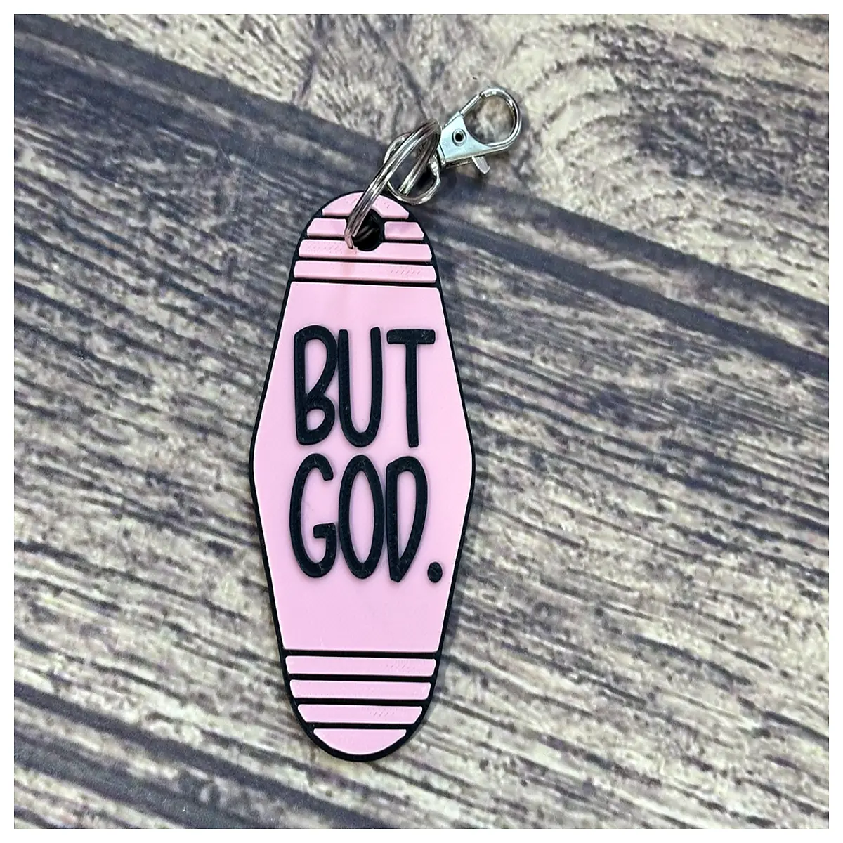 god hotel vintage keychain retro religious charm men women