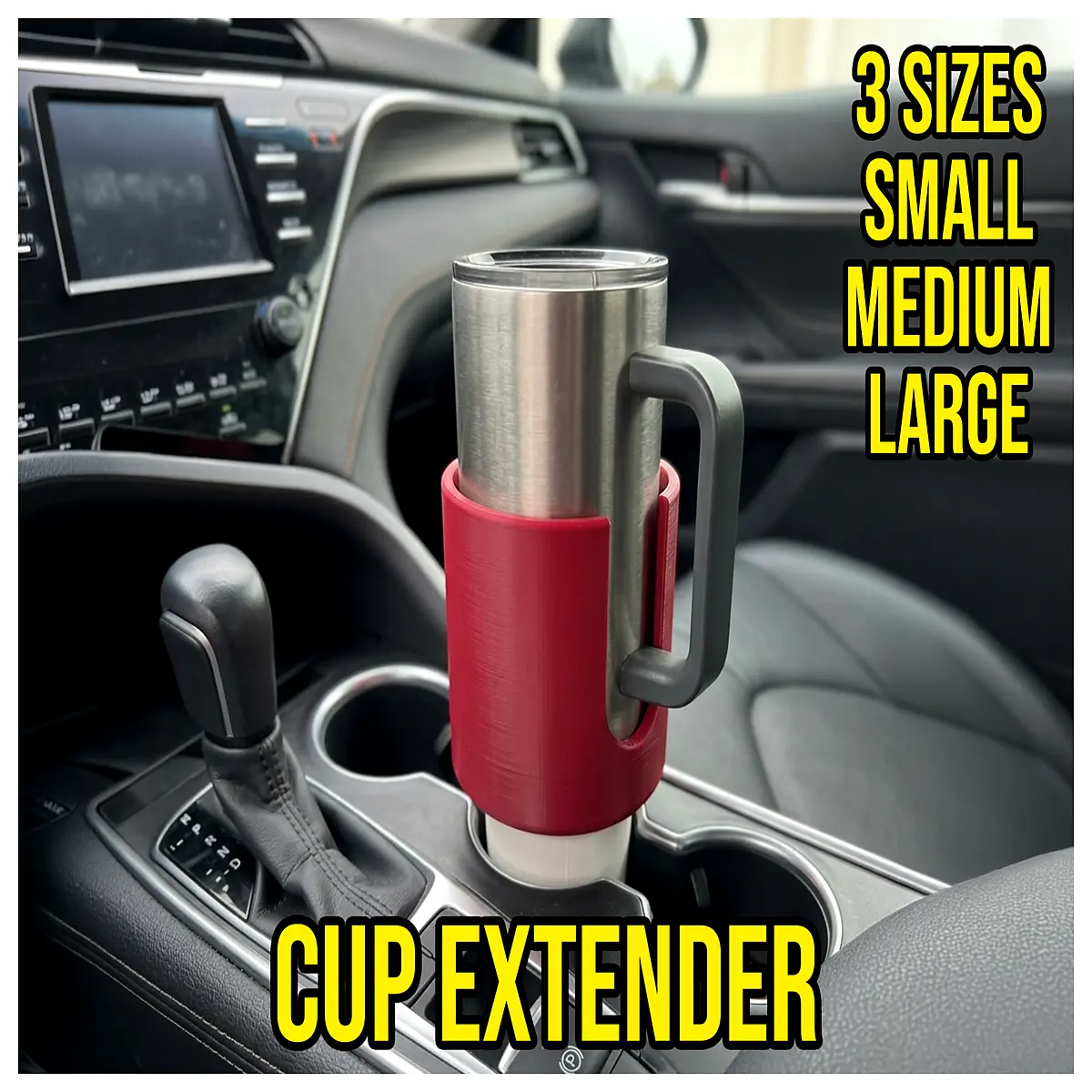 universal car cup holder extender insert for small mugs non slip silicone ring base organizer accessory