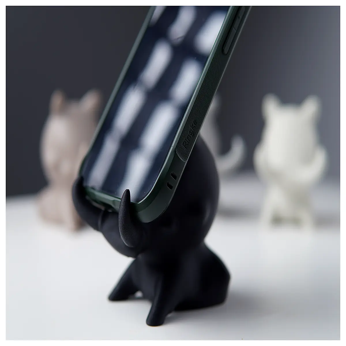 hogo phone holder for desk ps01 mobile device organizer anti slip cell phone dock for video calls and watching videos