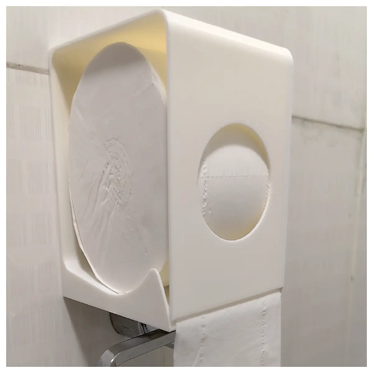 coreless toilet paper holder wall mount roll dispenser bathroom storage