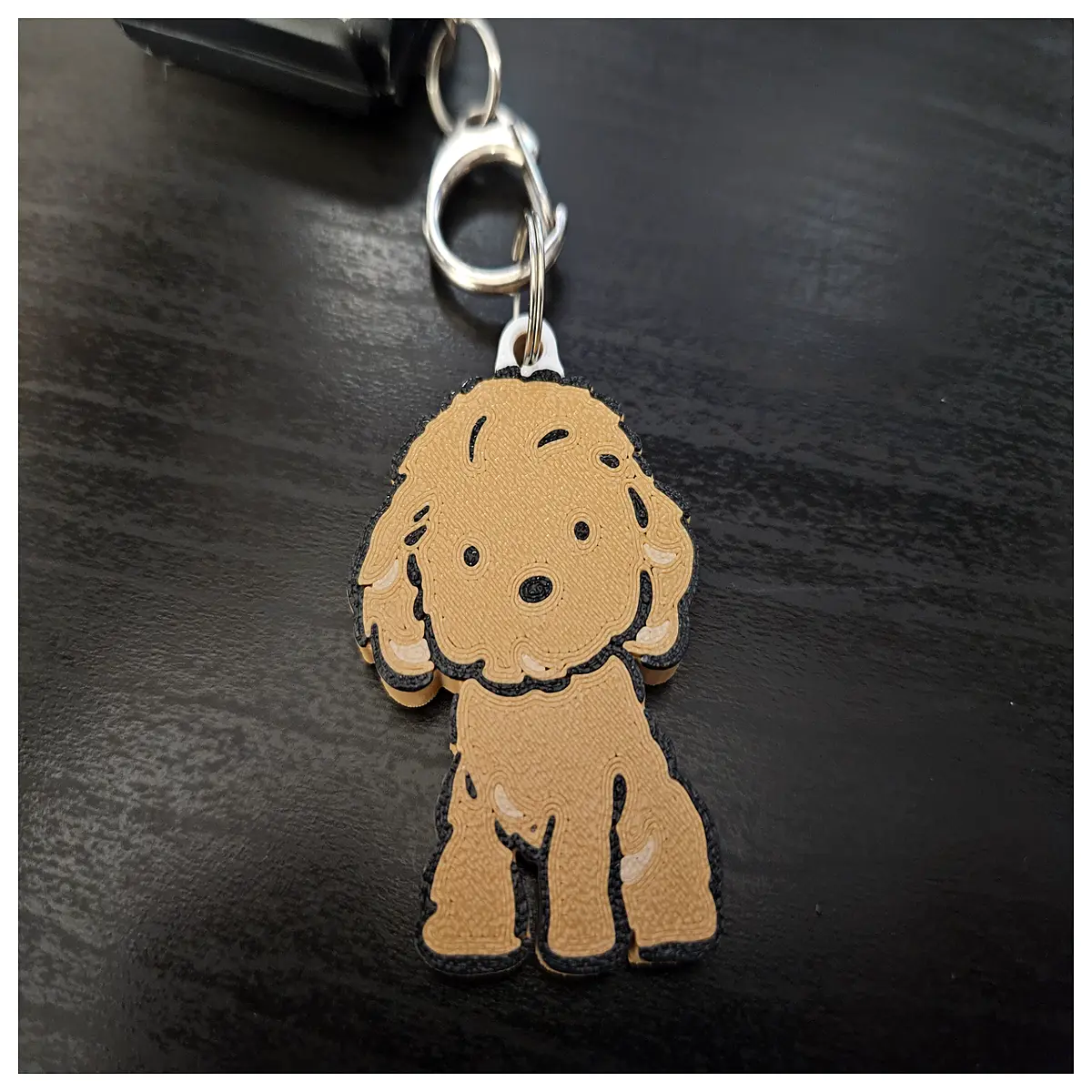 cute poodle keychain for women fluffy dog pendant bag charm pet lovers