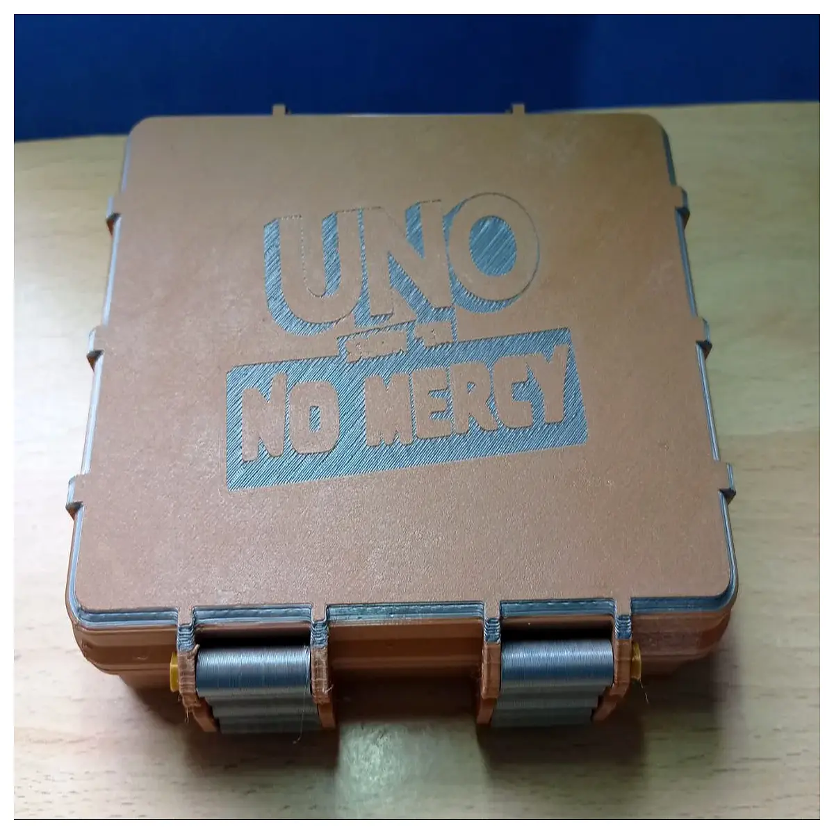 uno card game storage box with snap lock lid organizer for cards and accessories