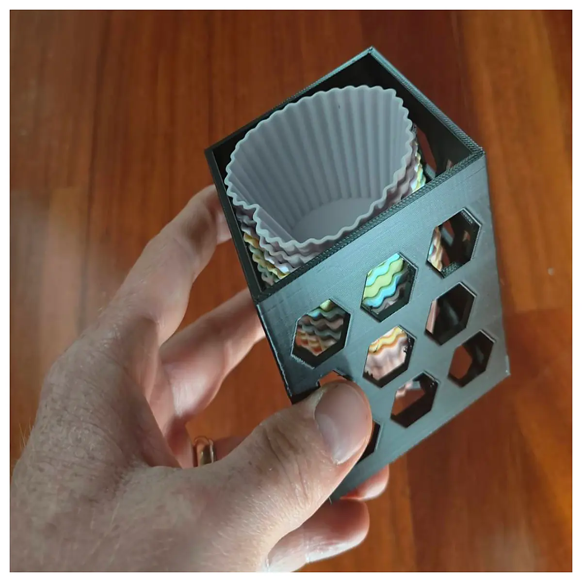 silicone storage organizer box 30x30cm stacking container for baking tools