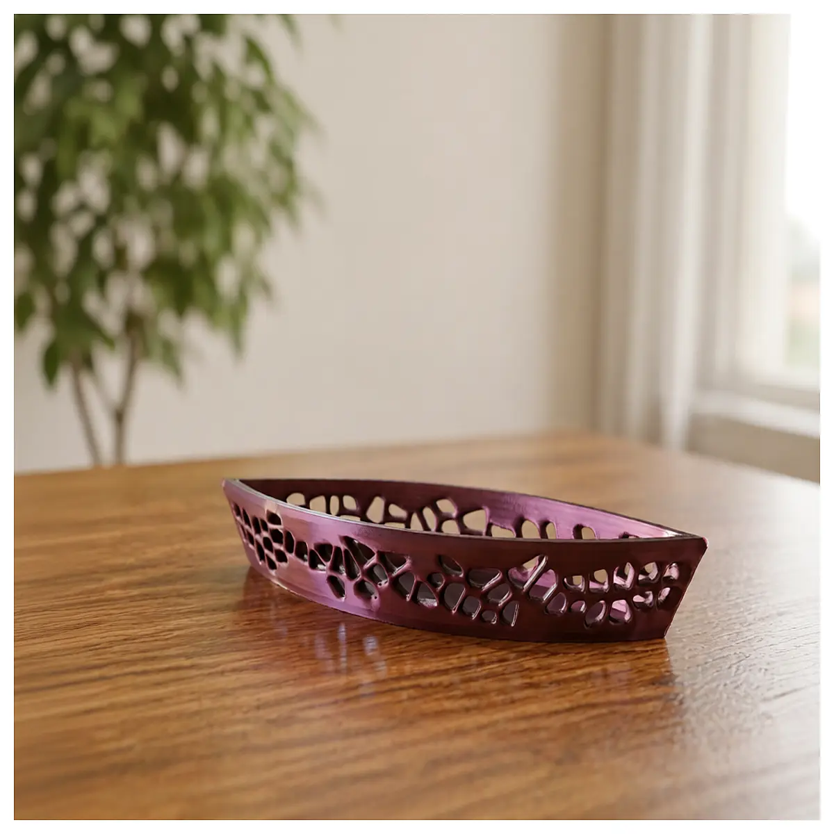 modern geometric tray oval gold wire basket for coffee table decor storage organizer