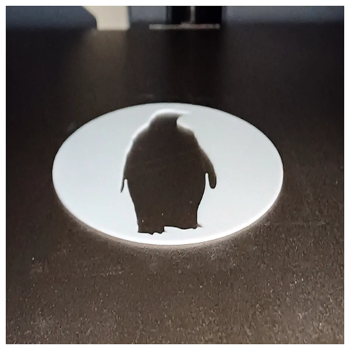 latte art penguin stencil coffee maker template reusable stainless steel milk frothing guide barista tools
