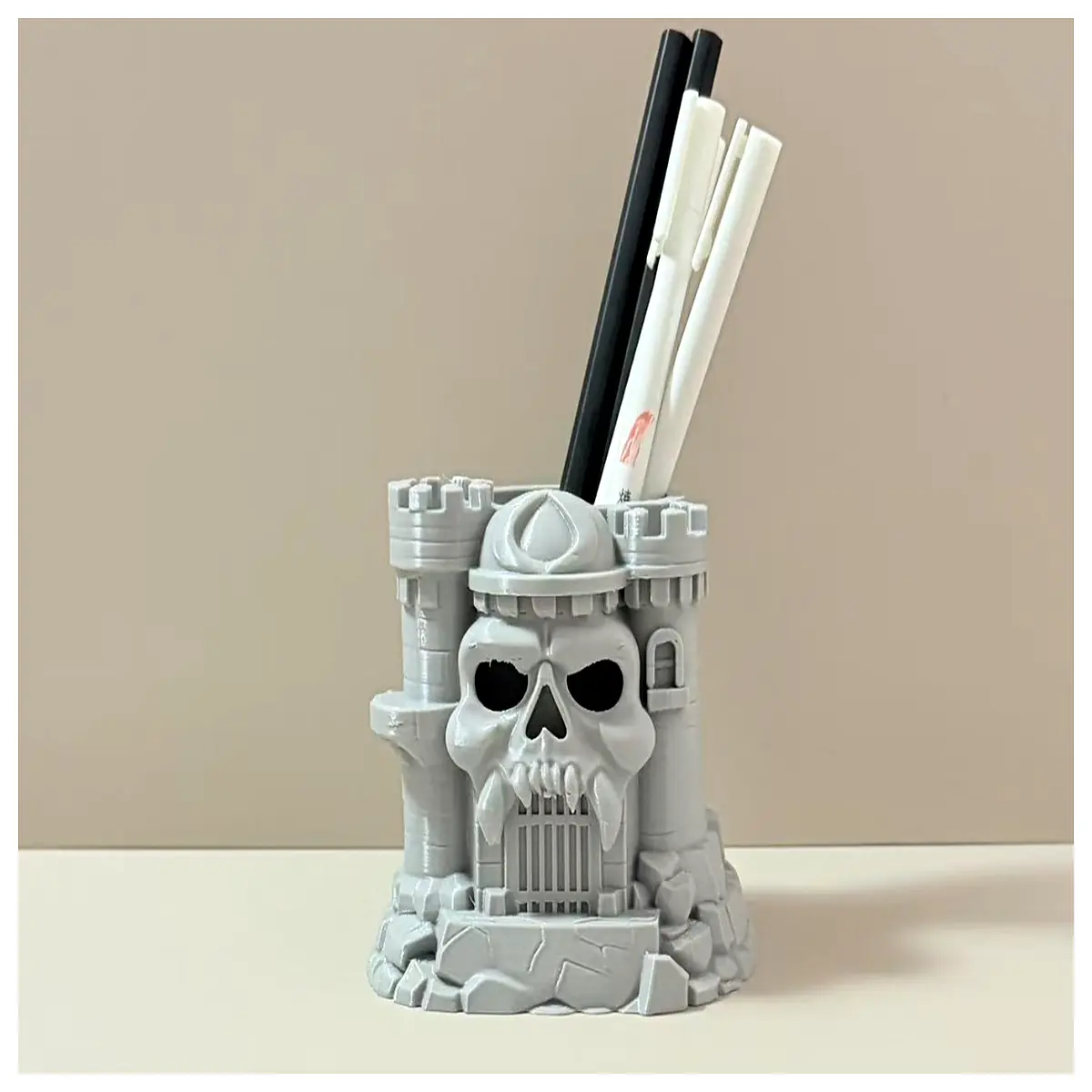 rebel fortress pen holder desk organizer metal storage box for office supplies and stationery
