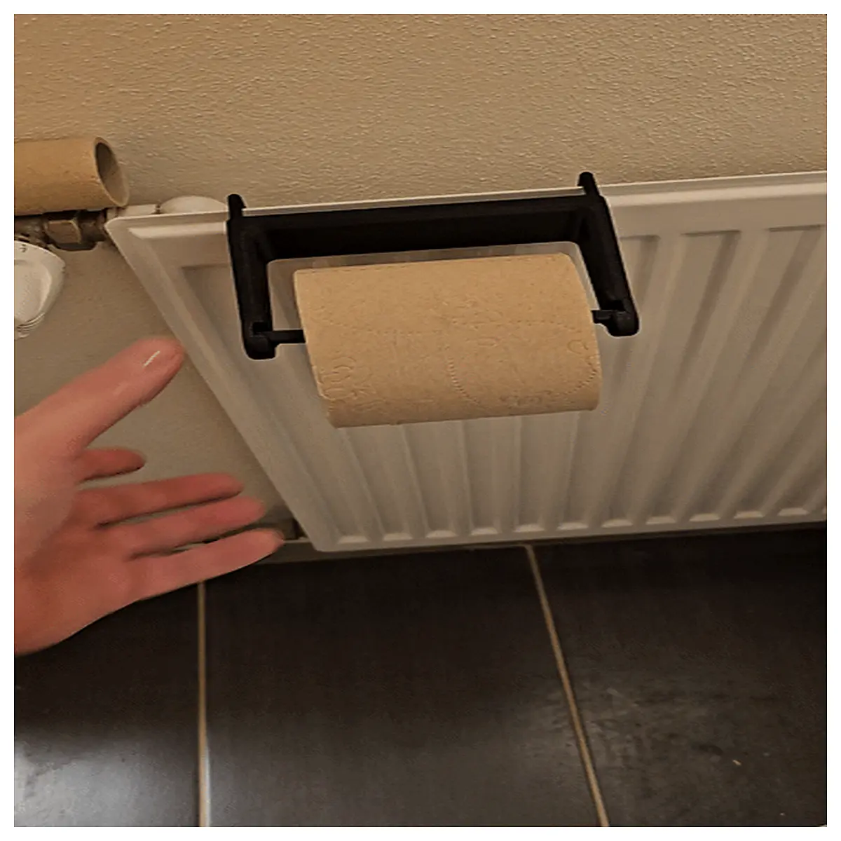 radiator towel rack holder clip mount for toilet paper roll bathroom organizer
