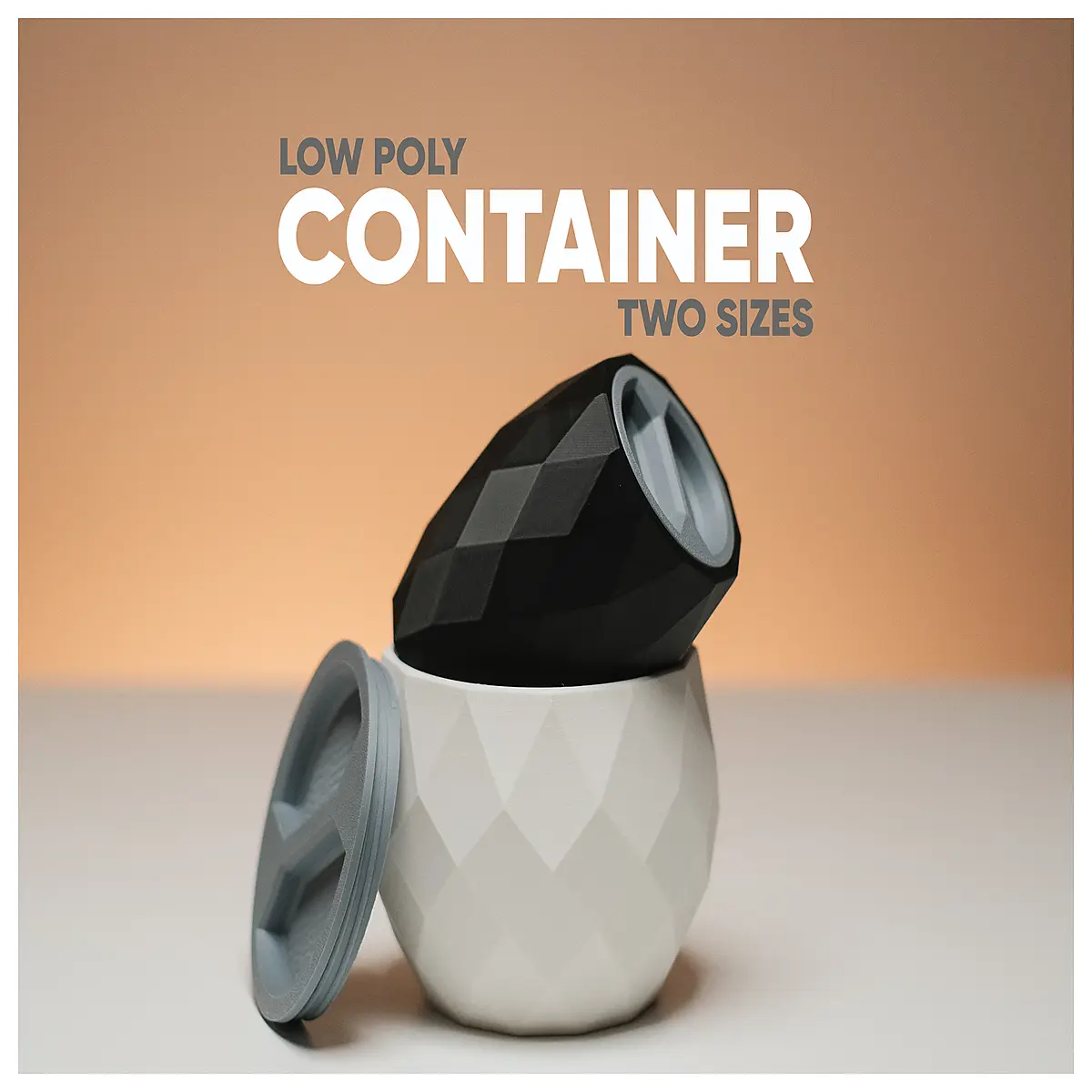 low poly geometric storage box organizer desktop toy case acrylic clear container for collectibles