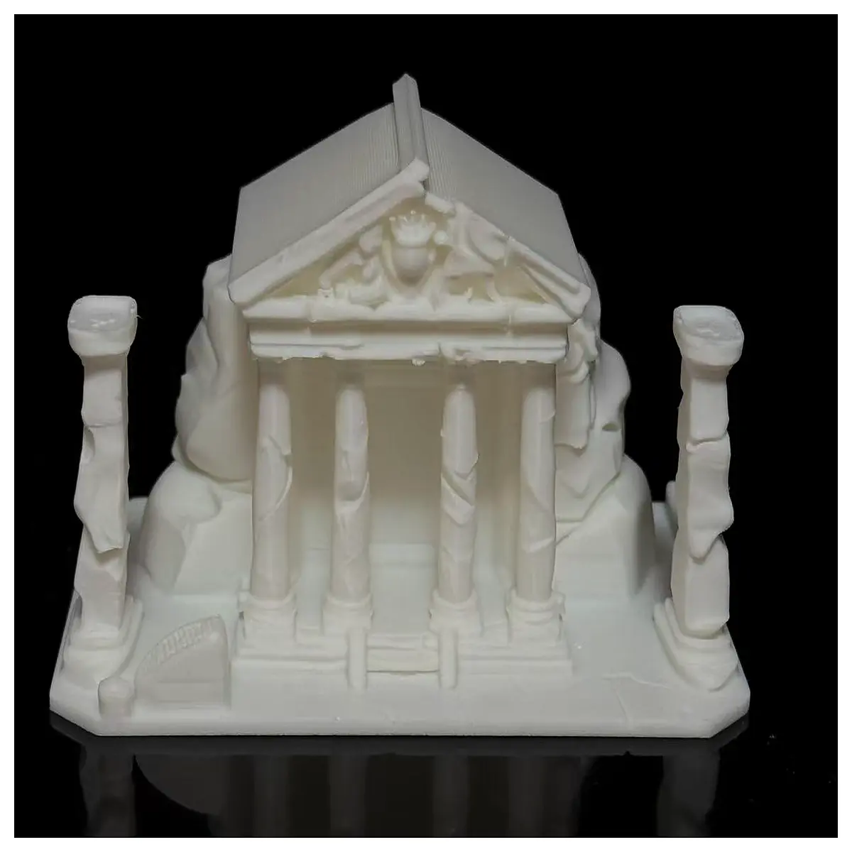 mini ruined temple diorama ancient greek architecture miniature historical ruins for desk decor collectible stone texture scenery