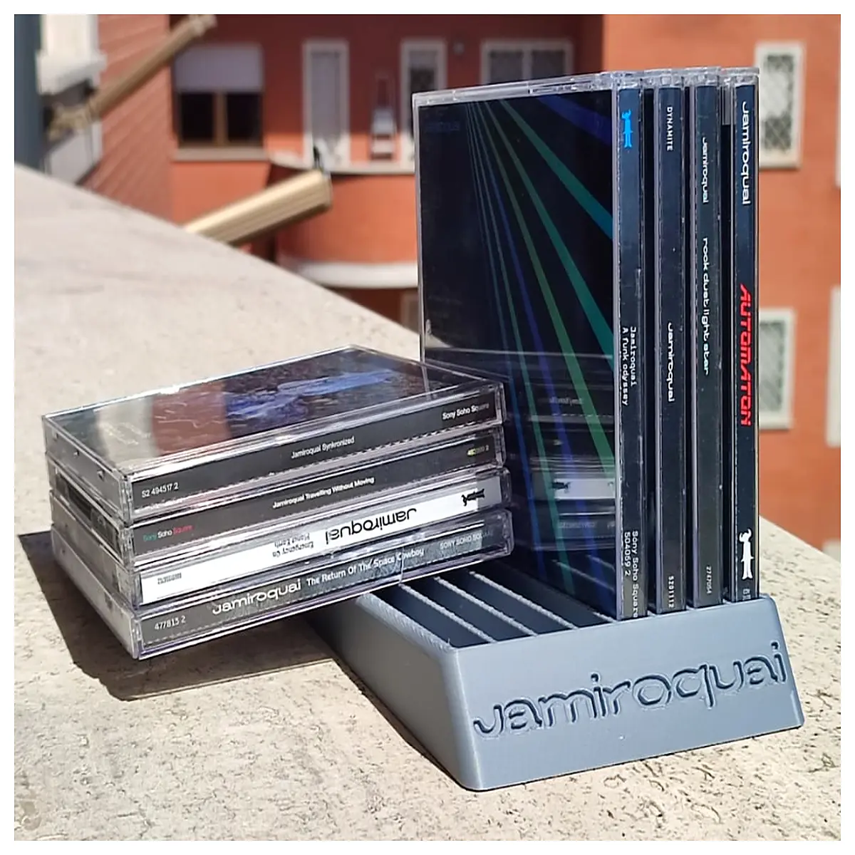 jamiroquai vinyl record storage rack all albums collection organizer shelf for music fans