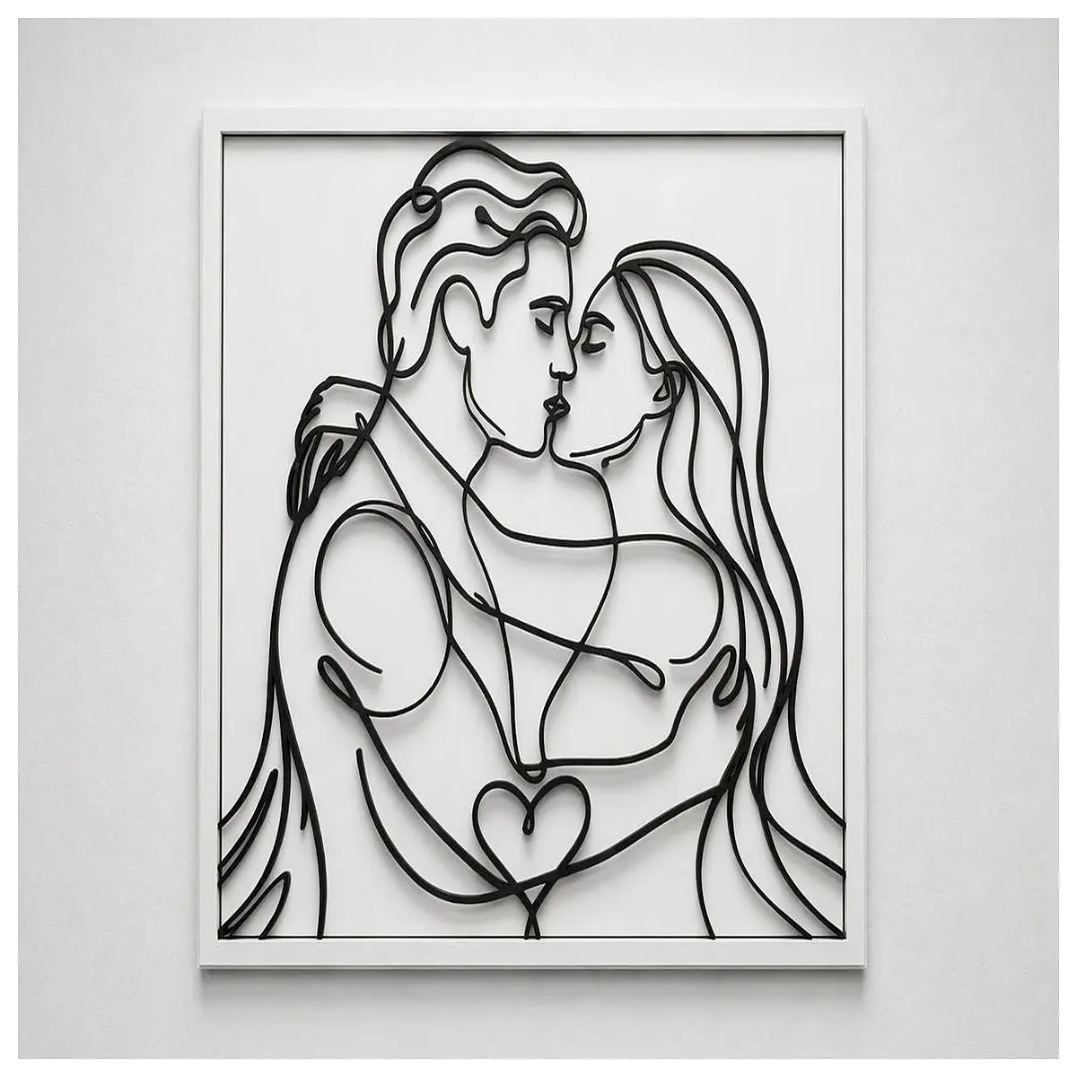 romantic couple kissing wall art framed print modern bedroom decor him her anniversary