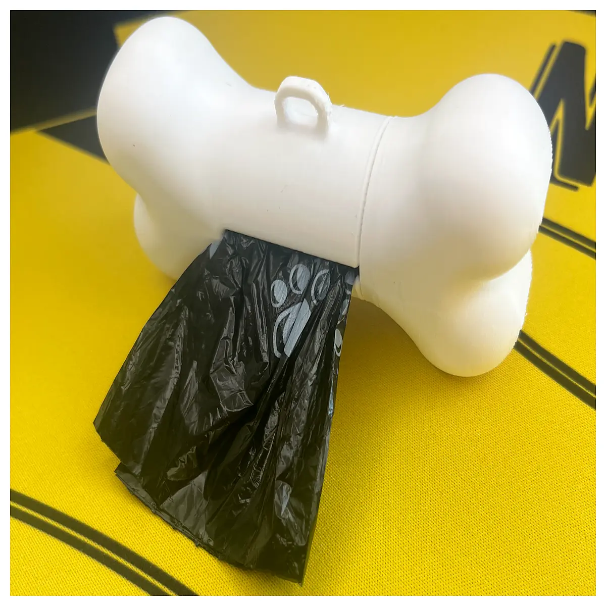 dog poop bag holder bone shaped wall mount dispenser for waste bags leash clip
