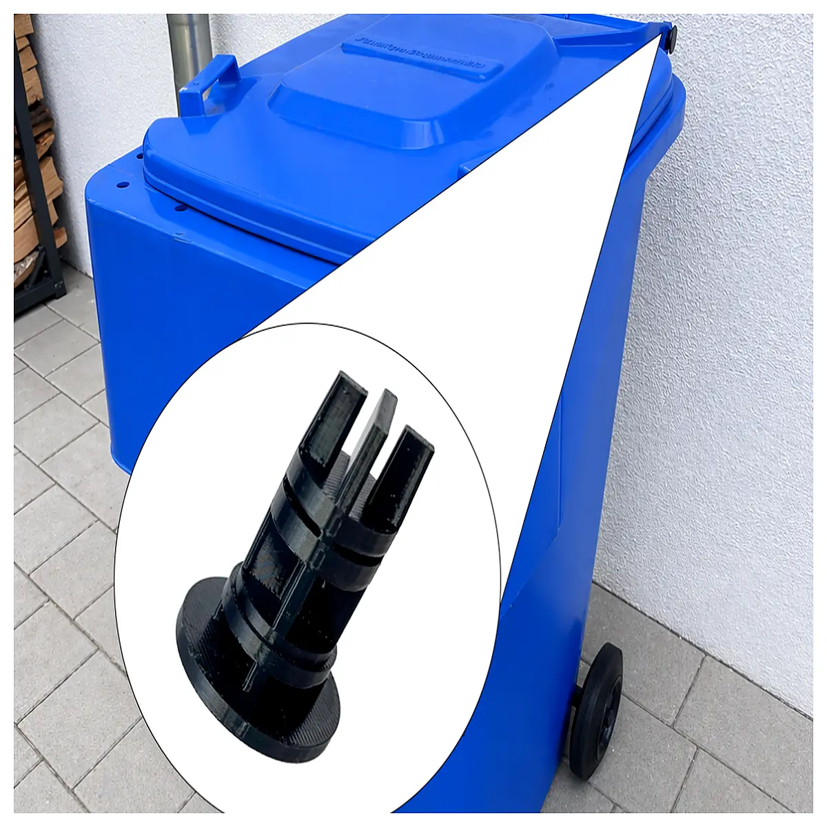 blue recycling bin hinge pin replacement part duty plastic wheelie bin repair