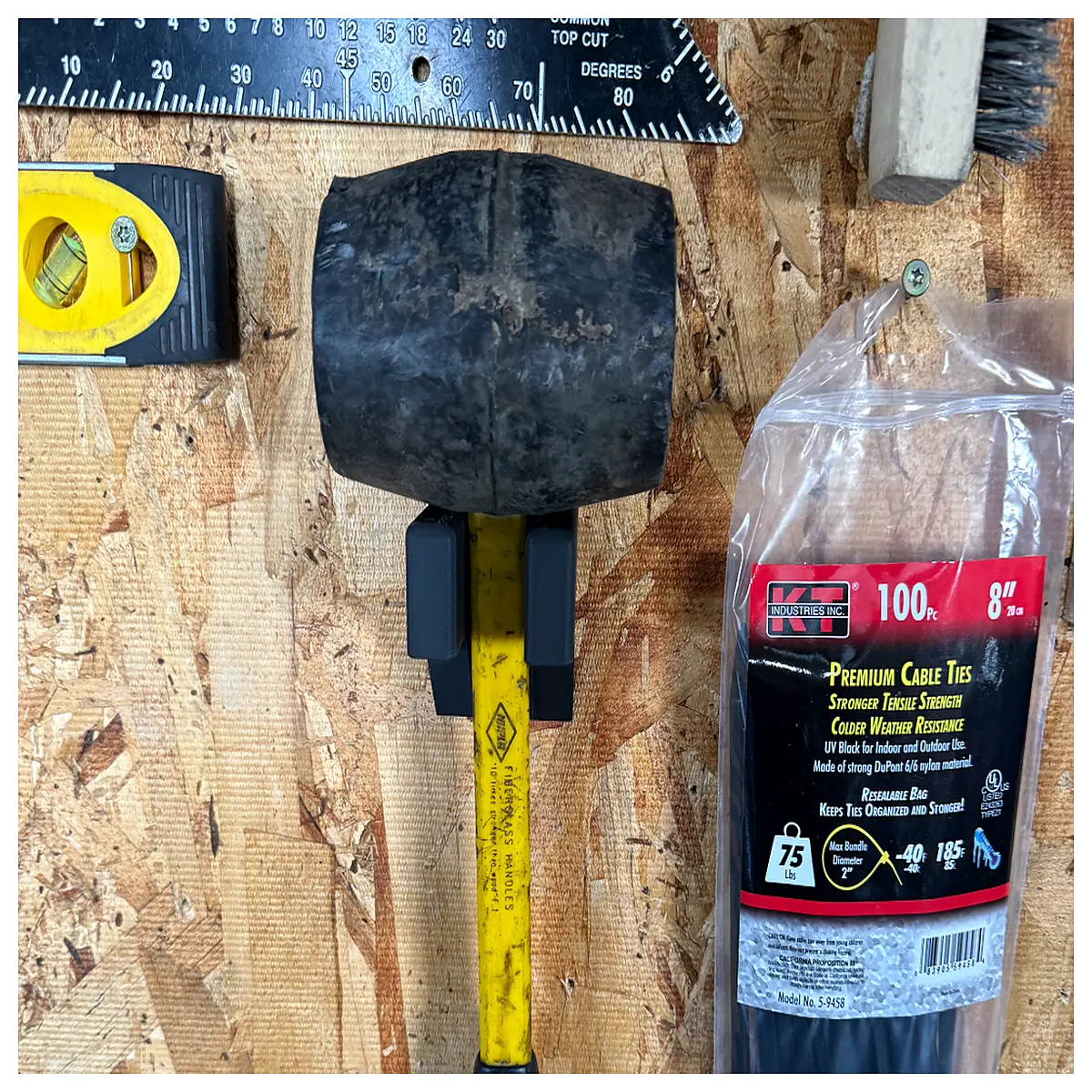 duty hammer holder wall mount organizer garage storage rack for workshop tools