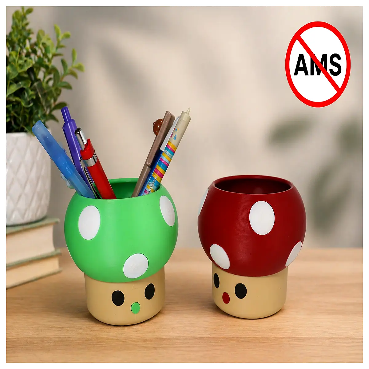 cute mushroom desk organizer bathroom storage cute aesthetic stationery holder for home office supplies