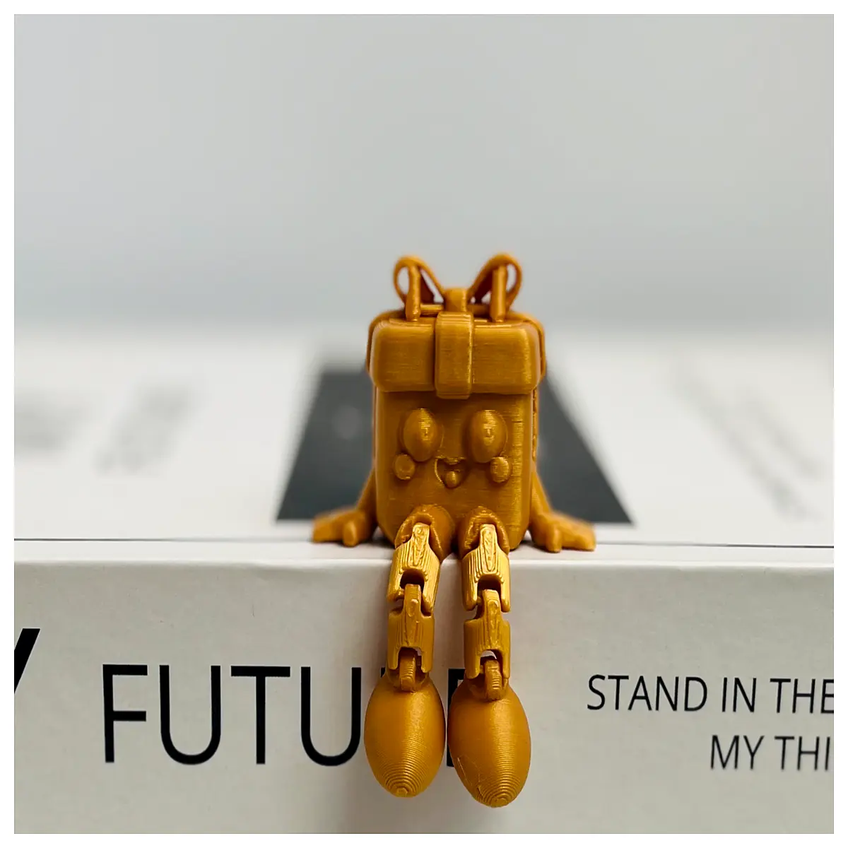 cute cartoon gift box desktop organizer figure movable joint action figure toy for desk decoration