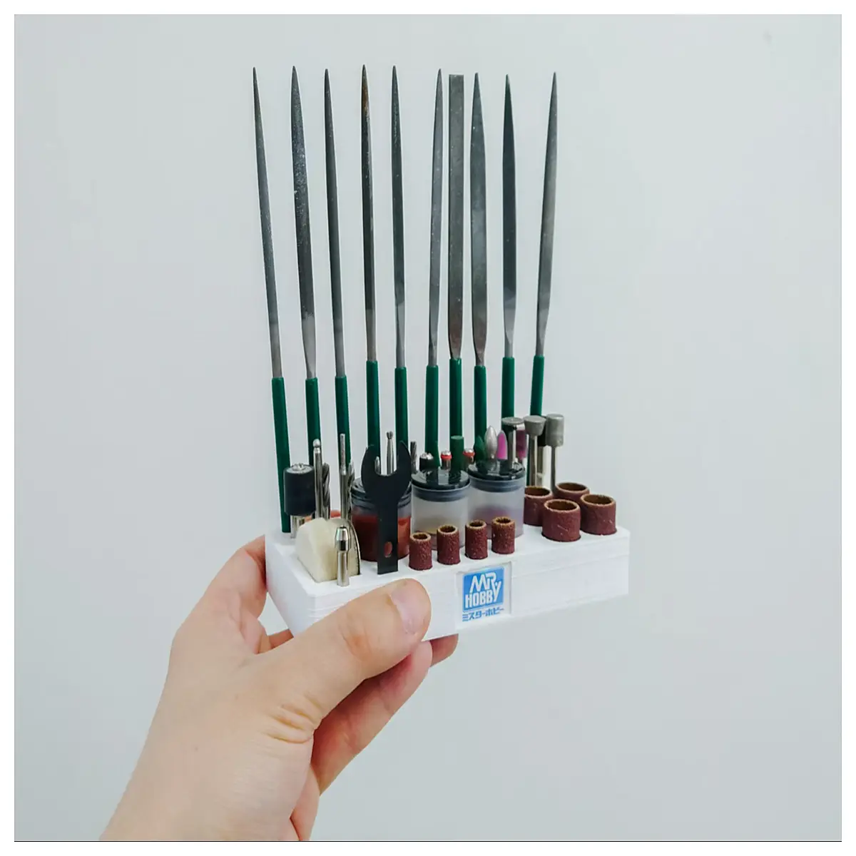 monkey electric grinder accessory storage rack organizer holder for drill bits attachments tidy