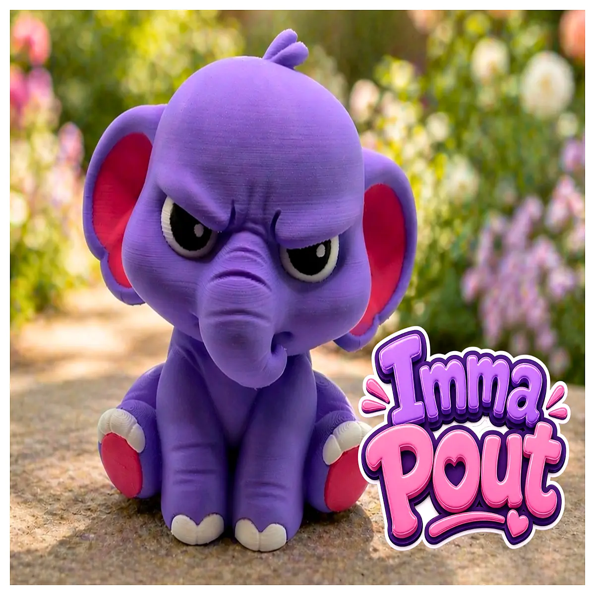 funny grumpy elephant desk statue cute angry animal figurine for office decor stress relief coworkers