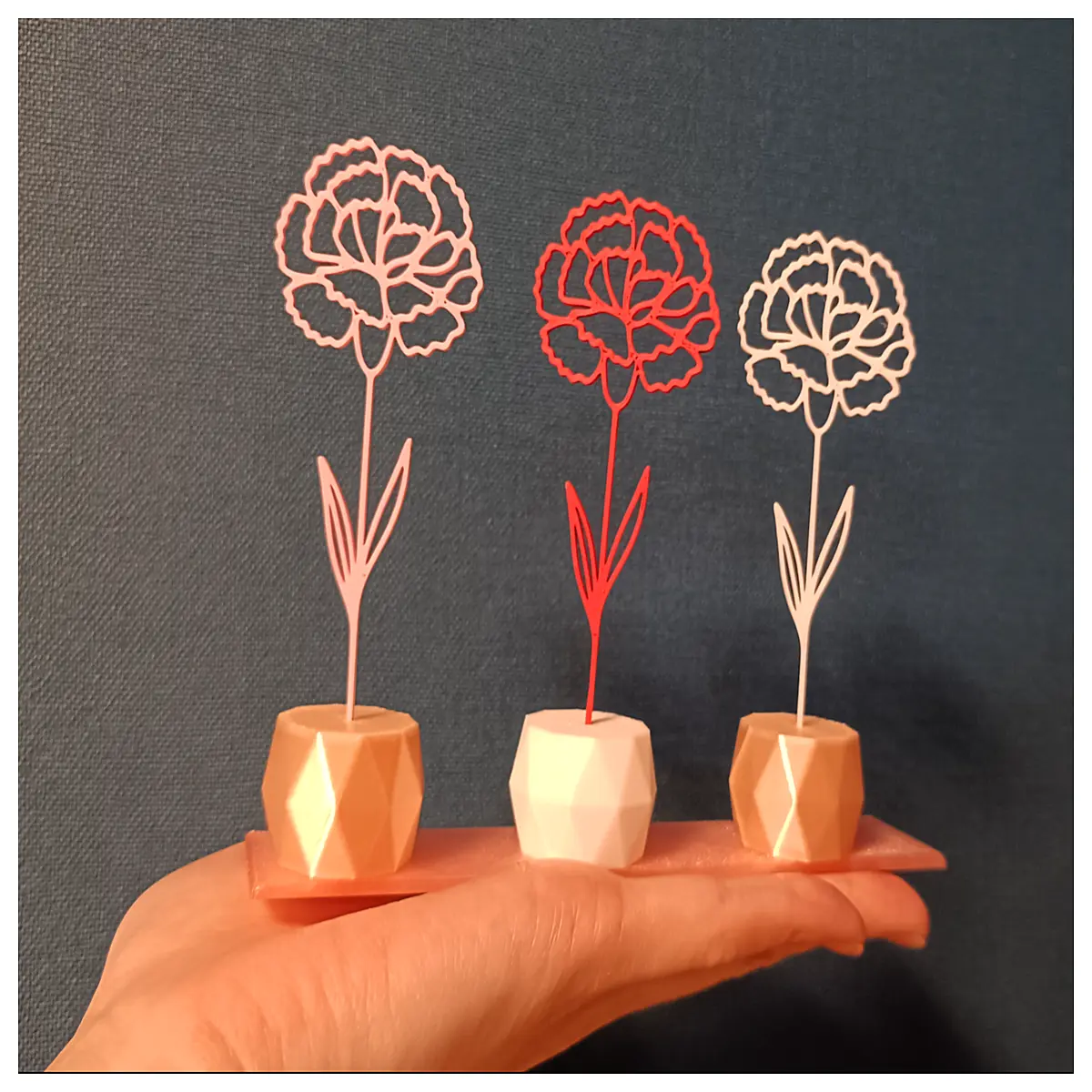 mother s day carnflower gift with geometric modern minimalist flower vase for mom birthday present