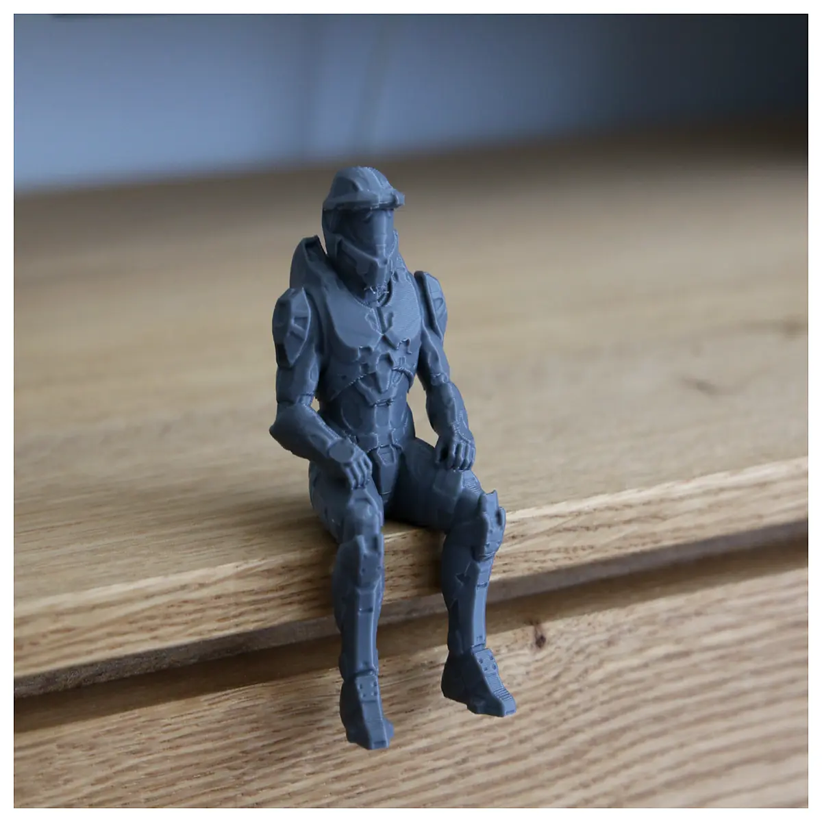 master chief sitting statue collectible figure gaming room decor