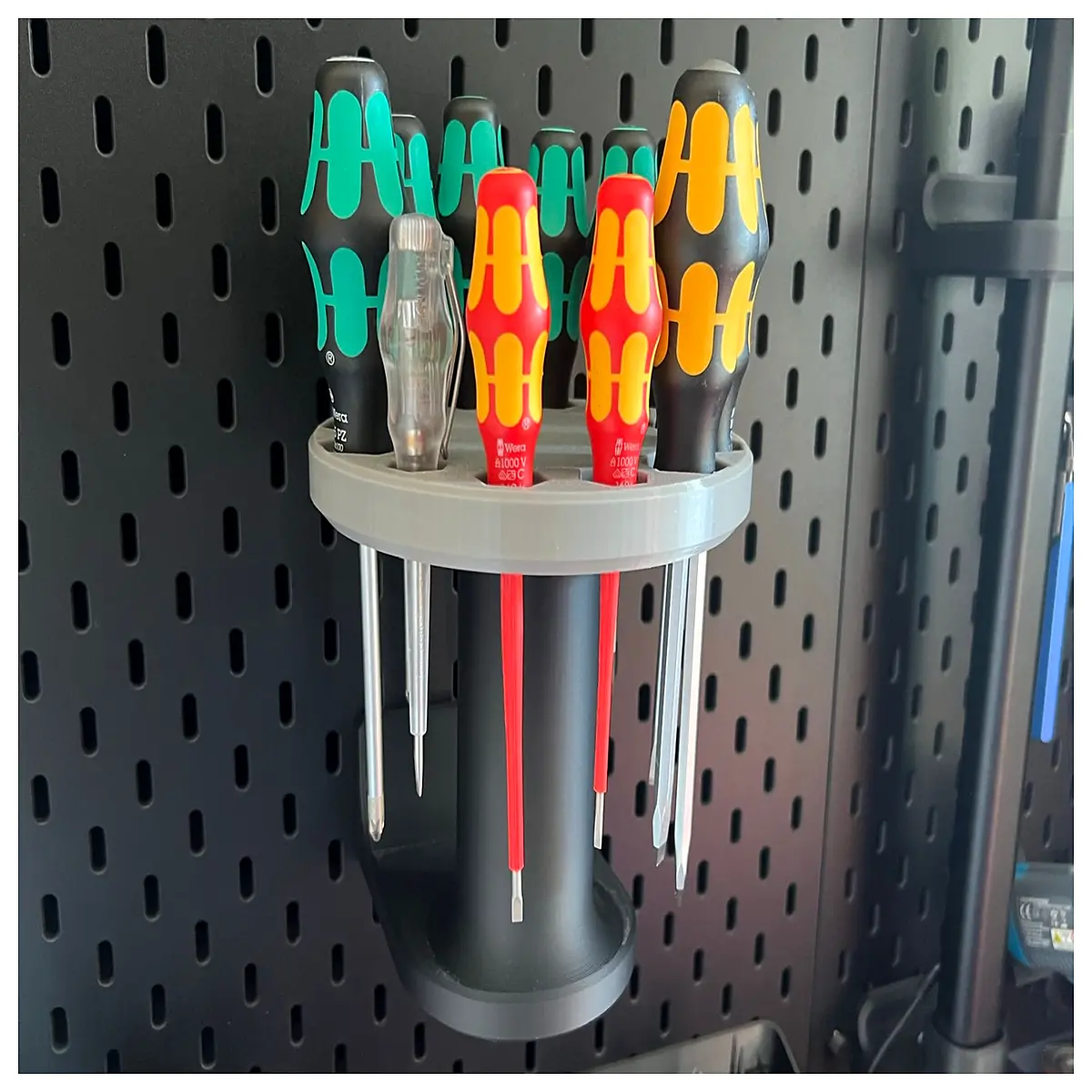 wera screwdriver holder pegboard skadis organizer tool storage rack wall mounted workshop garage