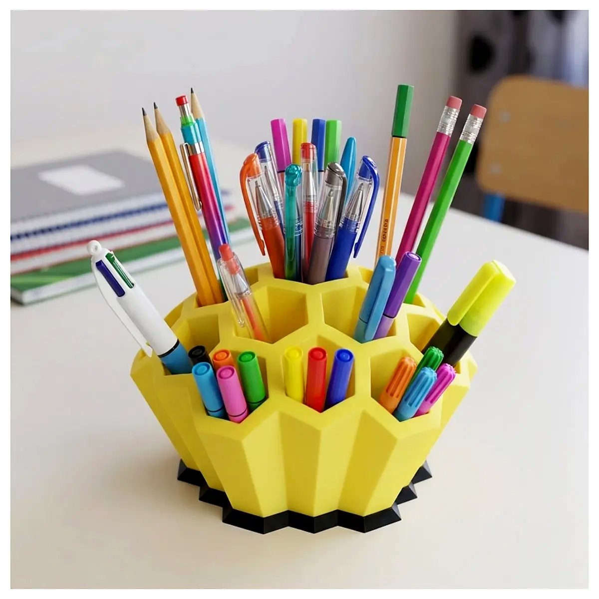 desk organizer pen holder for office metal pencil cup stylish stationery storage box