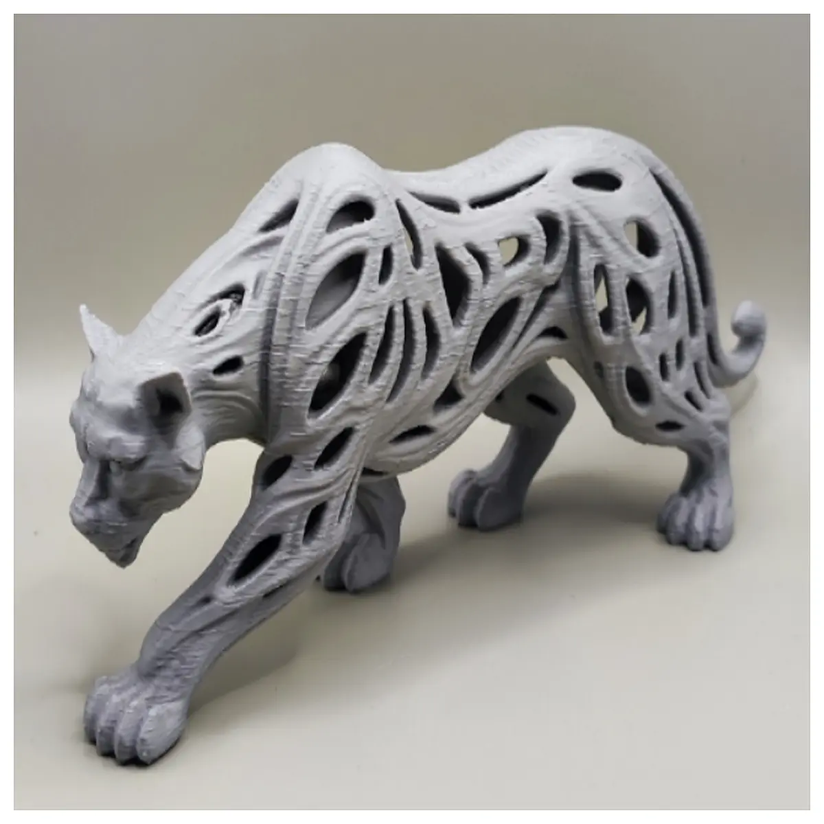modern leopard abstract sculpture contemporary animal art decor for living room bronze finish big cat statue