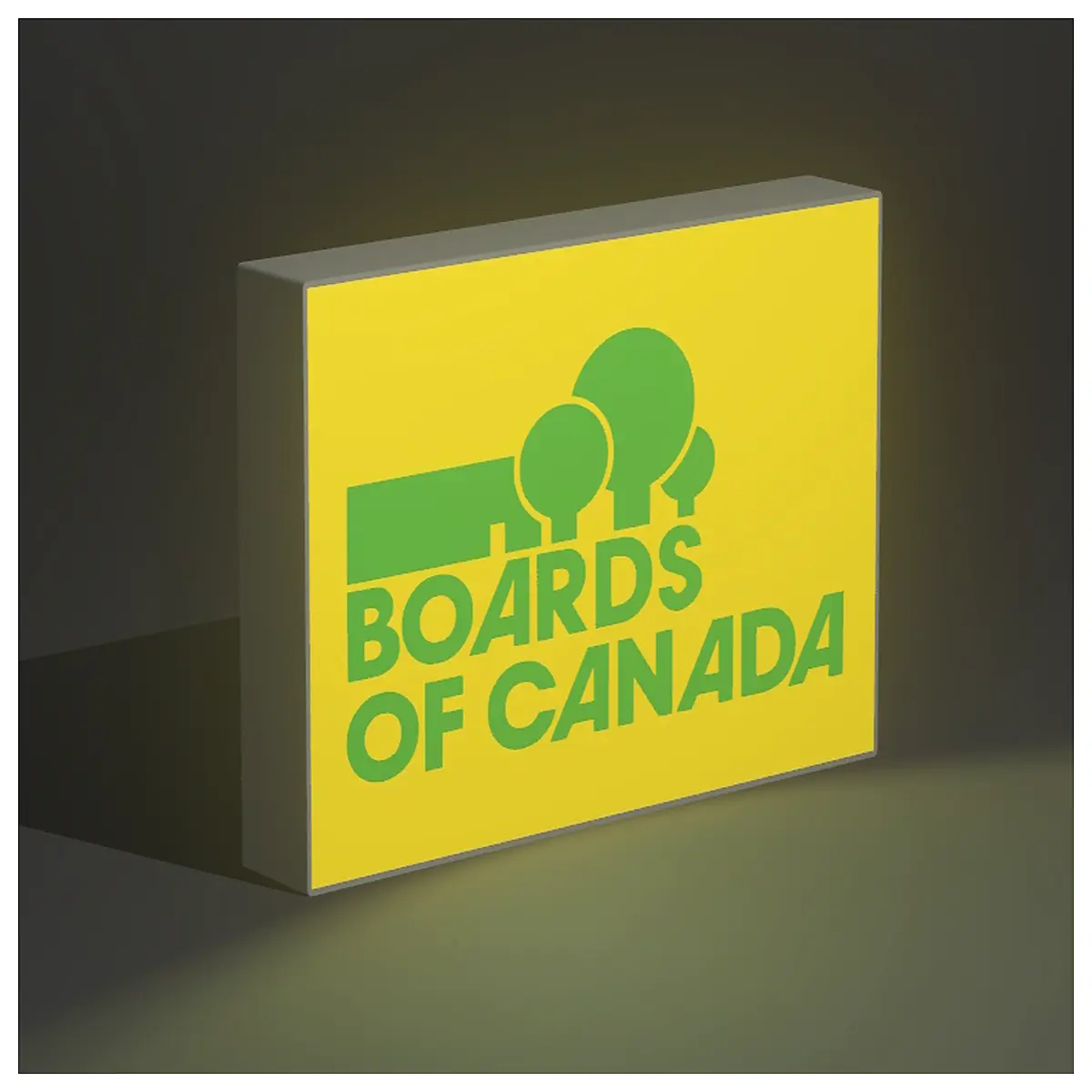 ambient electronic music band aesthetic box boards of canada vinyl record case with backlighting for home decor and studio lighting