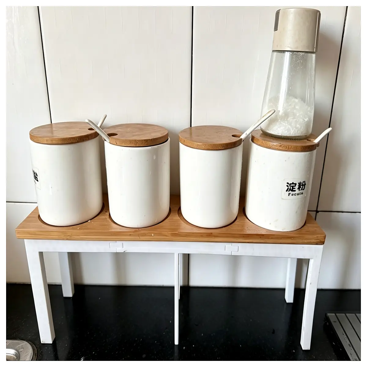 kitchen spice rack organizer riser for counter storage