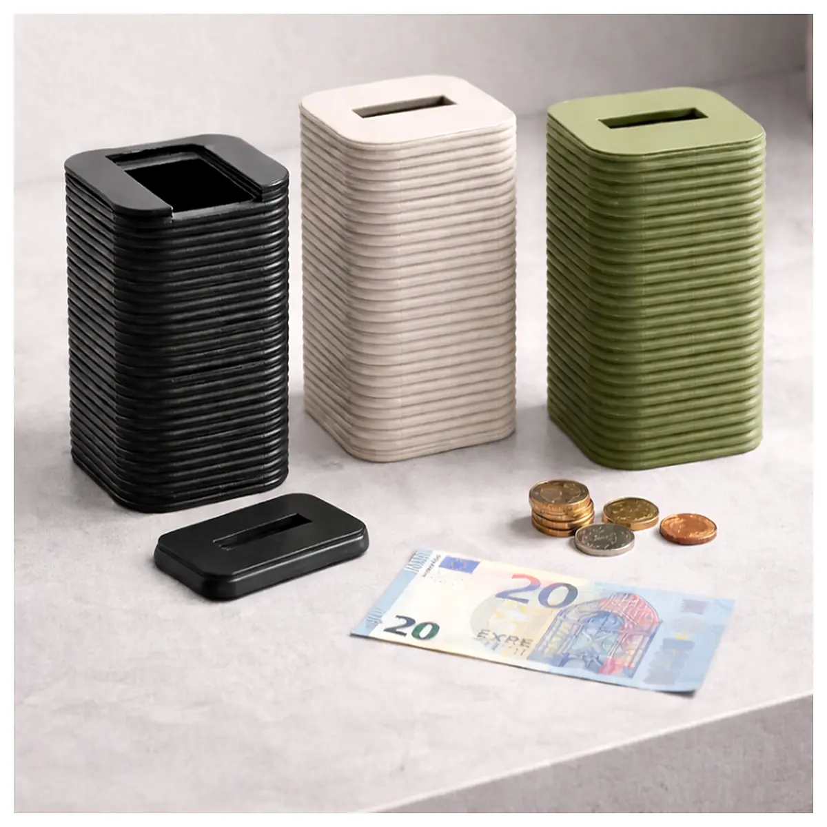 cute ceramic piggy bank for kids savings goal tracker coin jar with key