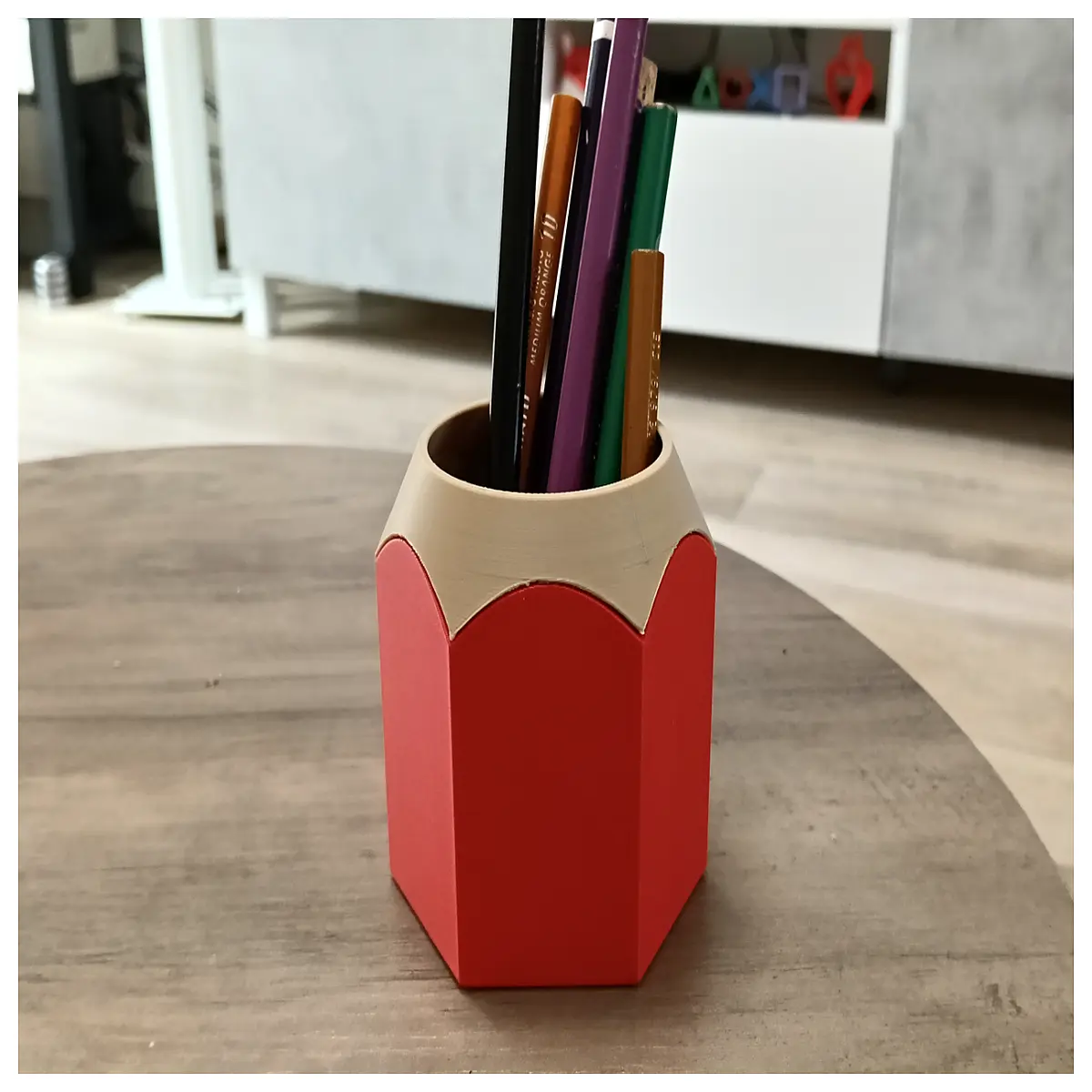 desk organizer with pencil holder cup for office supplies storage