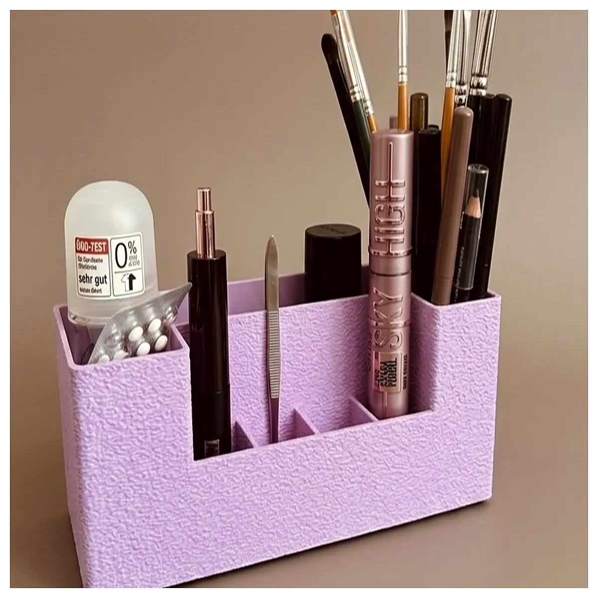 bathroom vanity organizer tray for makeup cosmetics storage box with compartments