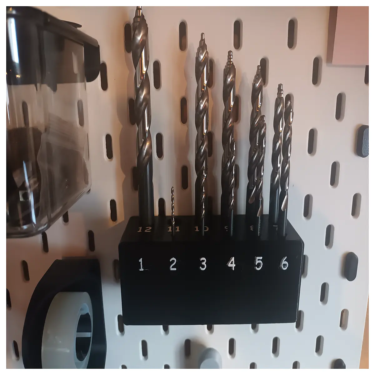 magnetic drill bit organizer storage rack holder for twist bits screwdriver magnetic strip wall mount tool box accessories