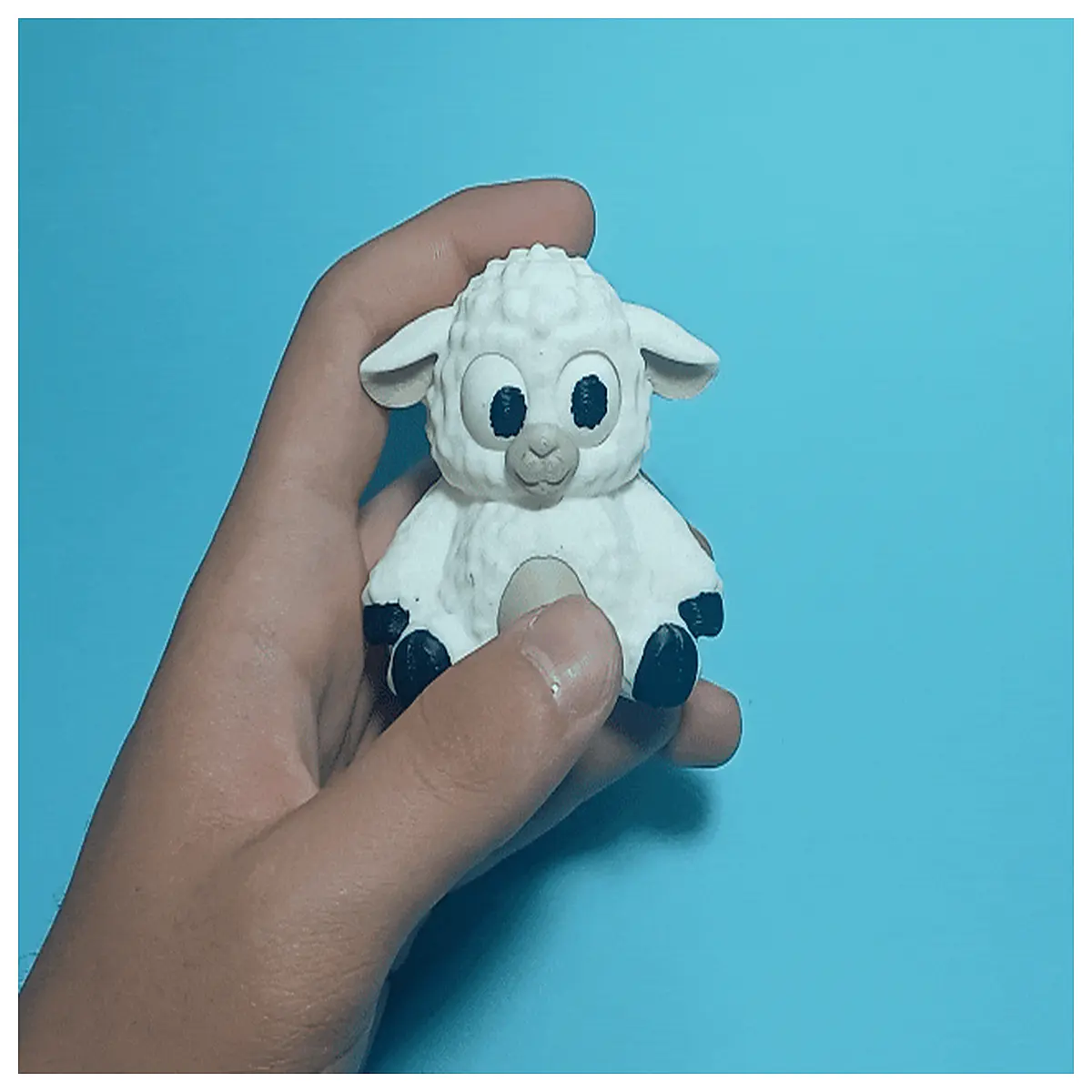 funky staring sheep interactive fidget toy stress relief funny animal plush squeeze anti anxiety kids adults