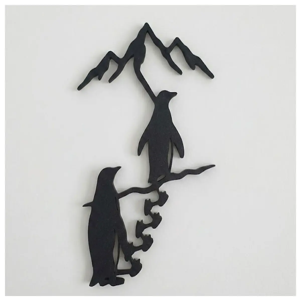 minimalist penguin wall art line drawing modern nursery decor black white nature animal print for kids room